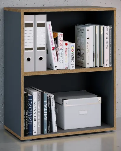 VCM kancelářská police se 2 přihrádkami „Salia“ B60, antracitová