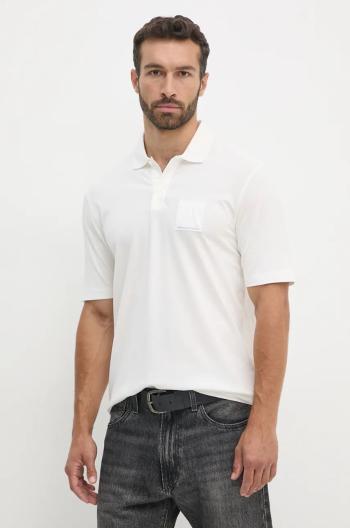 Polo tričko Armani Exchange bílá barva, s aplikací, 6DZFJA ZJXHZ