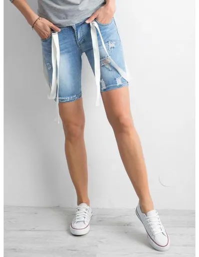 Dámské šortky s nášivkami ELI modré