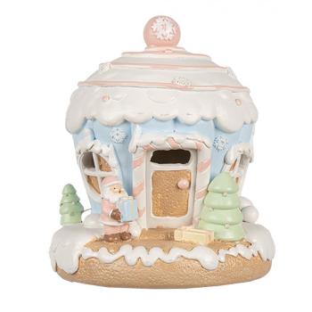 Cukrová perníková chaloupka s Led světýlky Gingerbread House - Ø 12*14 cm/ 3*AAA 6PR4354