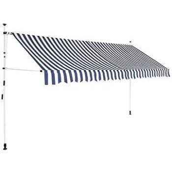 SHUMEE Markýza, modro-bílé pruhy 400cm (43224)