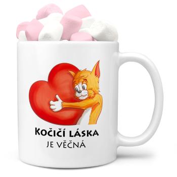 Hrnek Kočičí láska je věčná (Náplň hrníčku: Marshmallow)