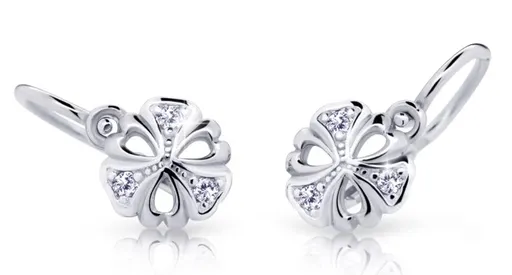 Cutie Diamonds Dětské náušnice z bílého s diamanty C2230-10-10-X-2-D