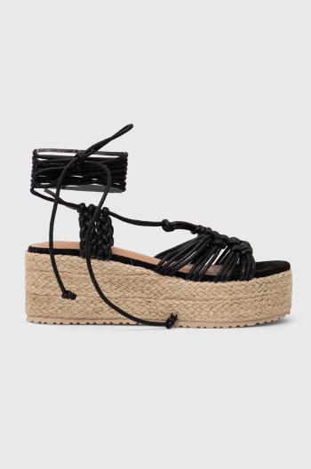 Espadrilky Answear Lab černá barva, na platformě