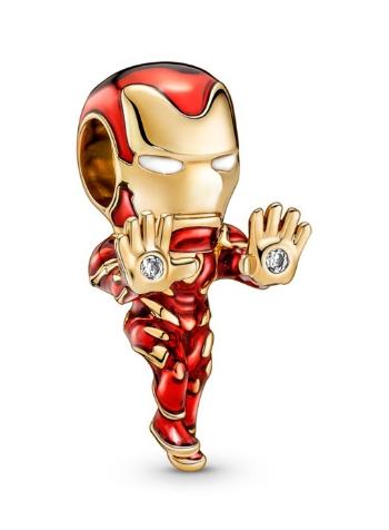 Pandora Jedinečný pozlacený přívěsek Iron Man Marvel Shine 760268C01