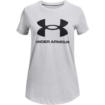 Under Armour LIVE SPORTSTYLE GRAPHIC SS Dívčí triko, šedá, velikost