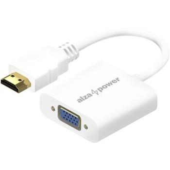 AlzaPower HDMI (M) na VGA (F) 0.1m bílá (APW-ADHDVG01W)