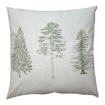 Béžový povlak na polštář se stromky Natural Pine Trees - 45*45 cm NPT20