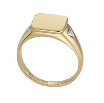 Fossil Pozlátený dámsky prsteň z ocele Ellis JF04791710 54 mm