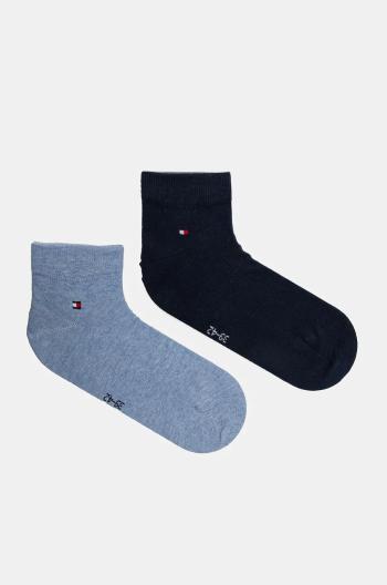 Ponožky Tommy Hilfiger 2-pack pánské, tmavomodrá barva, 342025001