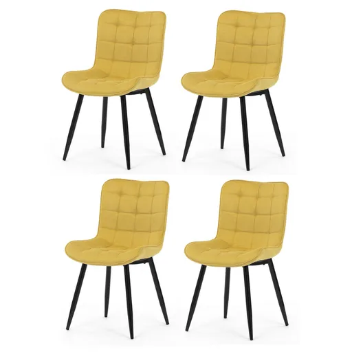 Sada jídelních židlí HC-462 YEL2, 4 ks