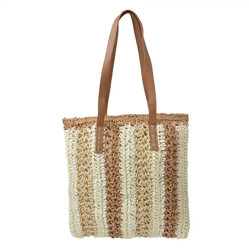 Béžová plážová taška kabelka Beach Bag - 36*2*40 cm Clayre & Eef