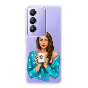 Odolné silikonové pouzdro iSaprio - Coffe Now - Brunette - Vivo V40 SE 4G/5G