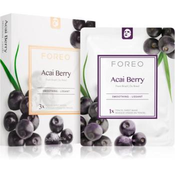 FOREO Farm to Face Sheet Mask Acai Berry antioxidační plátýnková maska 3x20 ml