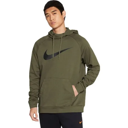 Nike DRI-FIT Pánská tréninková mikina, khaki, velikost XXL