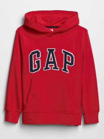 GAP Logo Hoodie Mikina Červená