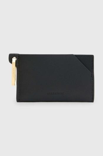 Kožené pouzdro na karty AllSaints HEX CARDHOLDER černá barva, W228XB