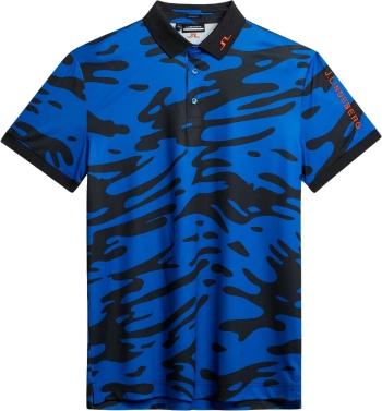 J.Lindeberg Tour Tech Reg Fit Print Mens Neptune Nautical Blue M Polo košile