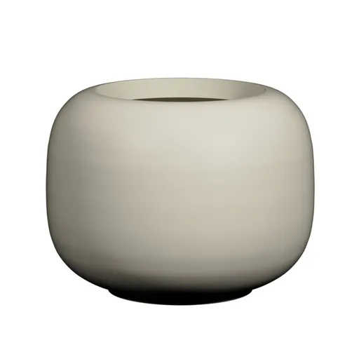 Květináč Sphere Low, hedvábně bílá, více velkostí - Pottery Pots Velikost: XS - ⌀ 34,6, v. 26,1 cm