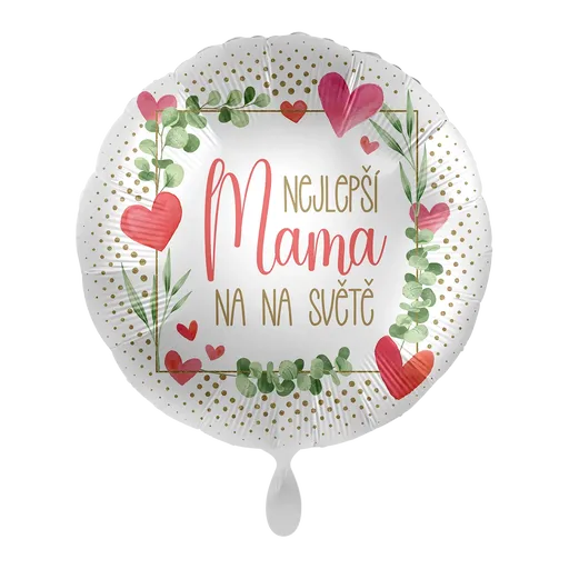 Premioloon Fóliový balón kruh - Nejlepší mama na světě