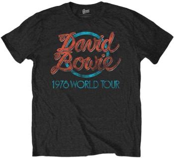 David Bowie Tričko 1978 World Tour Unisex Black XL