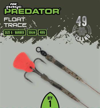 Fox rage predator návazec float trace 52 cm 40 lb - velikost 6