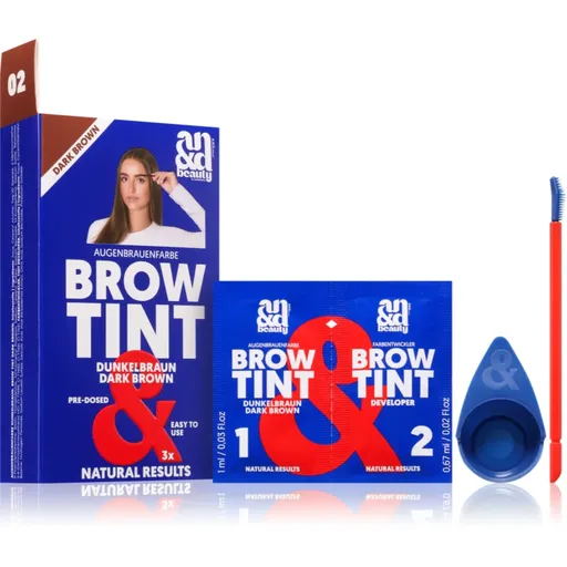 A.N.D. Beauty Brow Tint barva na obočí odstín Dark Brown 3x1.67 ml