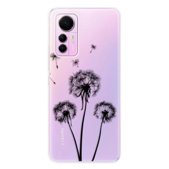 Odolné silikonové pouzdro iSaprio - Three Dandelions - black - Xiaomi 12 Lite