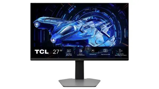 TCL 27G64 27" HVA 2560x1440/1ms/600 nits/5000:1/180Hz/2xHDMI/DP/VESA/High Adjustable/Tilt/Swivel/Low Blue Light/FreeSync