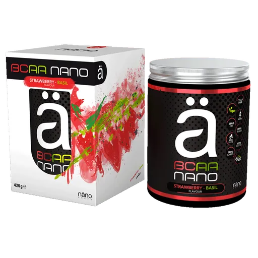 Näno Supps BCAA Nano 420g - jahoda, bazalka