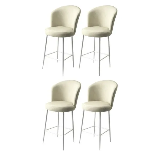 Sada barových židlí Alte Cream and White, 4 ks, 4 ks