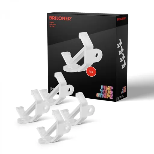 BRILONER Pimp Your Stripe 4ks sada rohový držák, pro hliníkový profil, transparentní 2160000