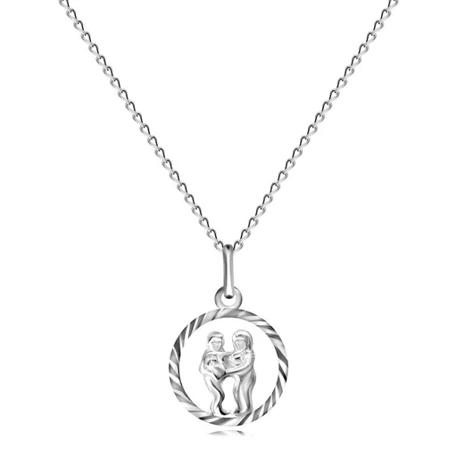 Stříbrný řetízek a přívěsek 925 se znamením, BLÍŽENCI