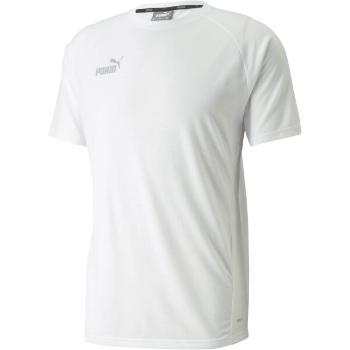 Puma TEAMFINAL CASUALS TEE Pánské triko, bílá, velikost