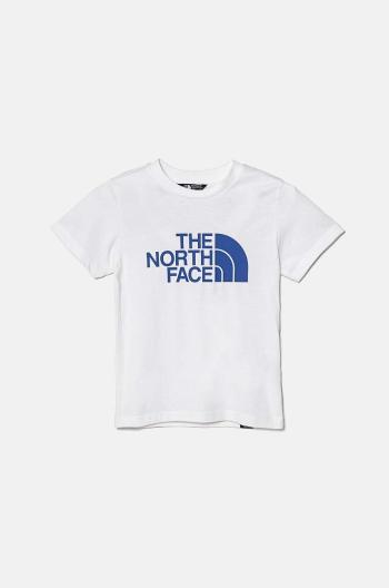 Dětské bavlněné tričko The North Face bílá barva, s potiskem