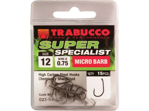 Trabucco Háčky Super Specialist 15ks - vel. 12,Trabucco Háčky Super Specialist 15ks - vel. 12