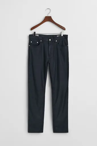 DŽÍNY GANT SLIM COT/LINEN JEANS EVENING BLUE