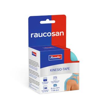 Raucosan Kinesio Tape tejpovací páska 5 cm x 5 m tyrkysová