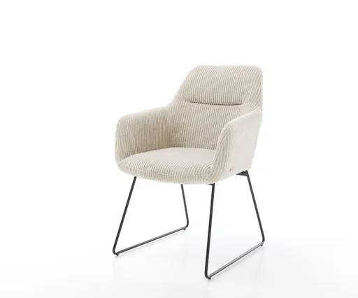 Jídelní židle Pejo-Flex manšestr béžová podnož černá