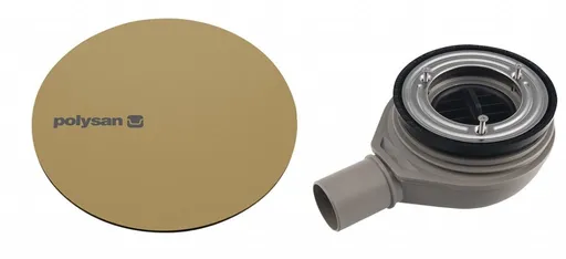 POLYSAN MIRAI vaničkový sifon, průměr 90, DN40, krytka zlato mat 72730GB
