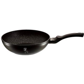 BERLINGERHAUS Pánev WOK s mramorovým povrchem 28 cm Black Silver Collection (BH-1848)