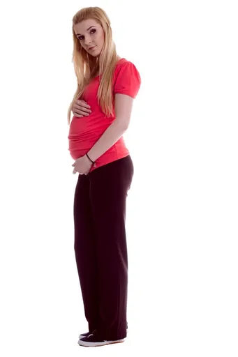 bemaamaa Těhotenské tepláky - hnědé, vel. XL