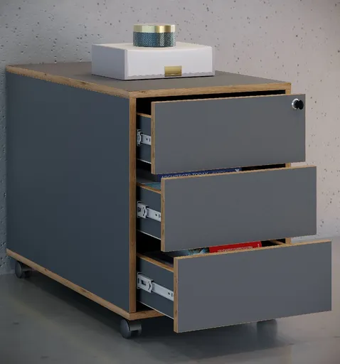 VCM Mobilní podstavec „Salia“ 3 zásuvky T 70, antracit