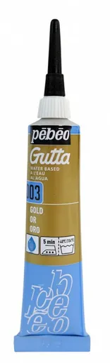 Gutta na hedvábí Pébéo 20ml – zlatá