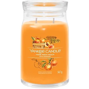 YANKEE CANDLE Signature sklo 2 knoty Farm Fresh Peach 567 g (5038581128719)
