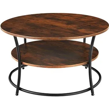 Tectake Konferenční stolek Cromford 80×46cm, Industrial tmavé dřevo (404447)