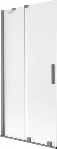 MEXEN/S Velar dvoukřídlá posuvná vanová zástěna 90 x 150, dekor, grafit metal 896-090-000-31-95