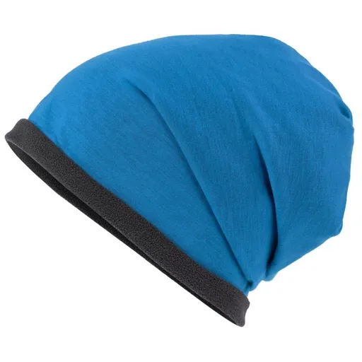 Myrtle Beach (Daiber) Čepice Single Beanie MB7131 - Jasně modrá / tmavě šedá