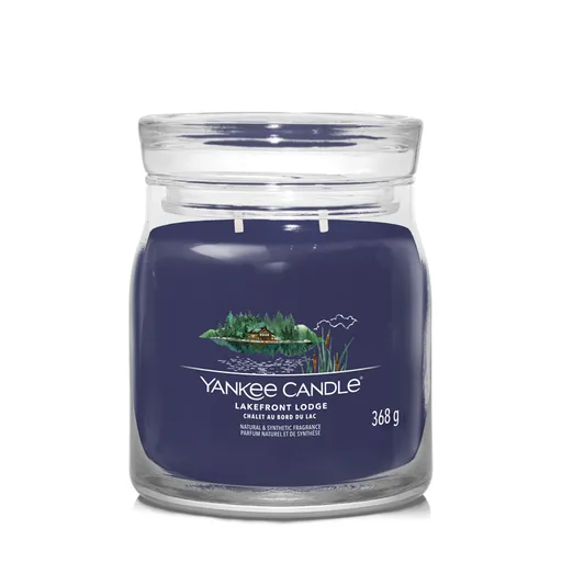 Yankee Candle Aromatická svíčka Signature sklo střední Lakefront Lodge 368 g