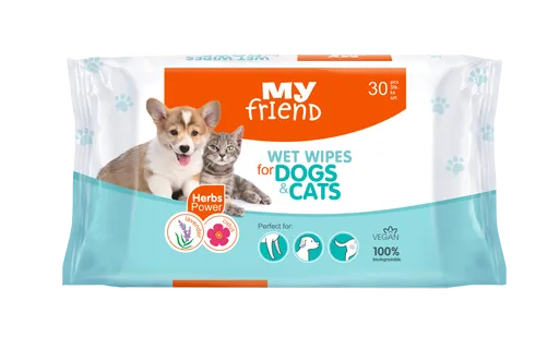 Bella My Friend vlhčené ubrousky pro psy a kočky 30 ks